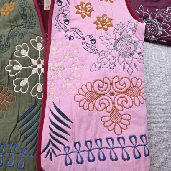 Zara Blogger Oversized Quilted Embroidered Patchwork Kimono Jacket Women's Small - Picture 7 of 14